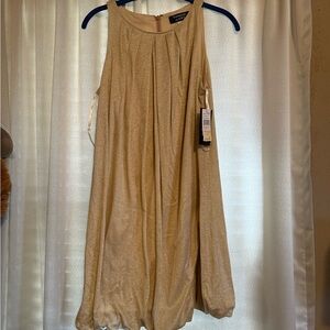 Essentials by ABS Gold glittery Sleeveless bubble Dress